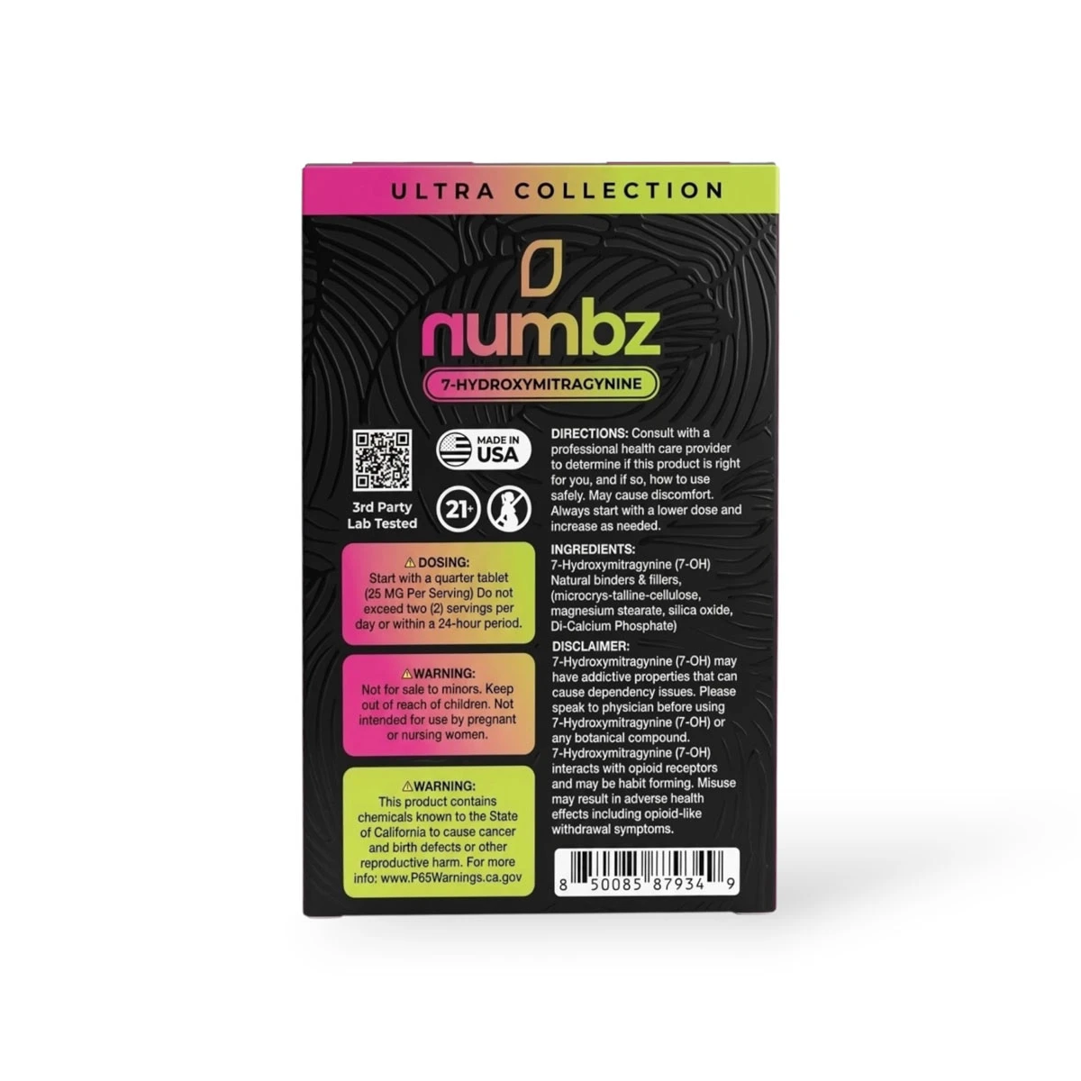 numbz 7- Hydroxymitragynine Chewable Melon Dew 100mg Tablet - Image 2